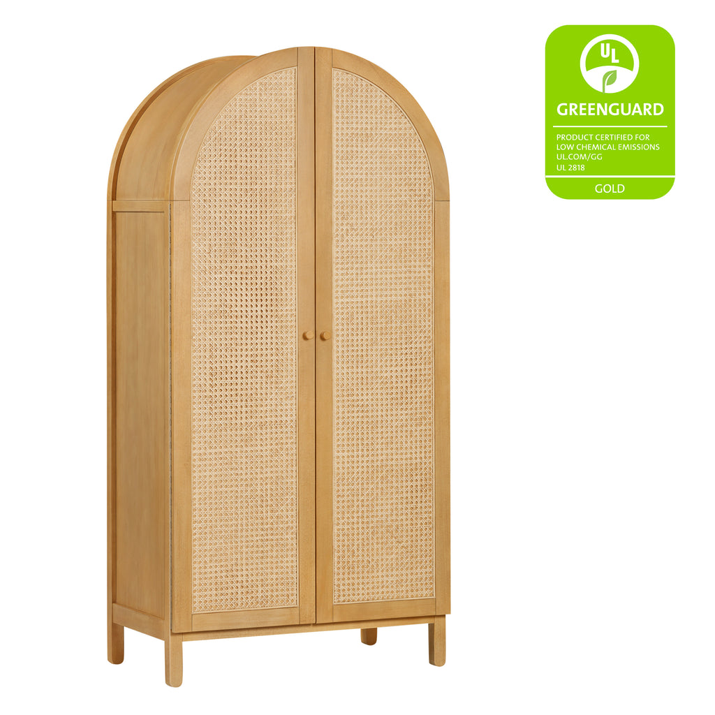 M25929HY,Babyletto,Bondi Cane Armoire  Assembled in Honey