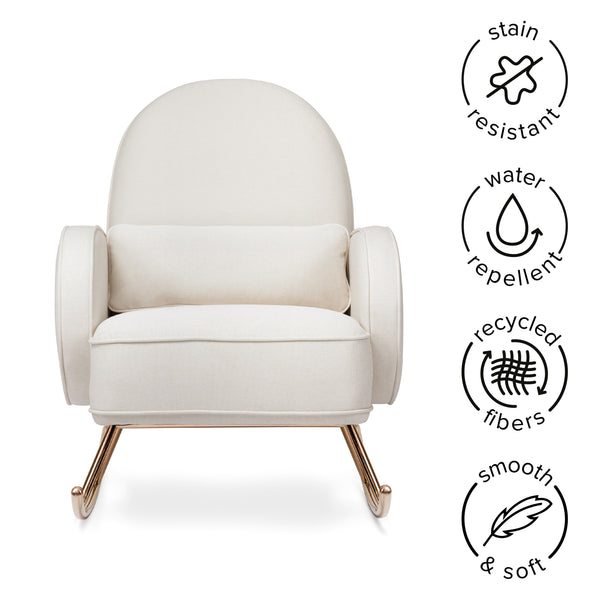 NW17087PCMEW,Nursery Works,Compass Rocker in Performance Cream Eco-Weave