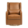 M22187TANG,Babyletto,Wally Swivel Glider in Tan Vegan Leather w/Gold Base