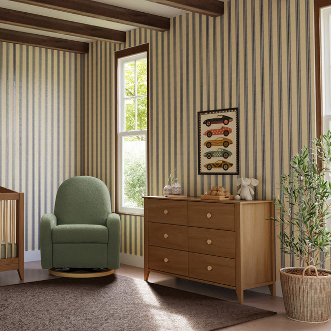 M10326CTN,Babyletto,Sprout 6-Drawer Double Dresser in Chestnut and Natural