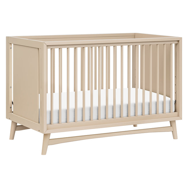 M15401TPE,Babyletto,Peggy Mid-Century 3-in-1 Convertible Crib w/Toddler Bed Conversion Kit in Taupe