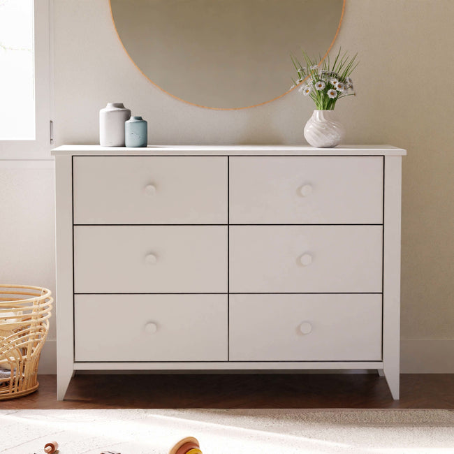 M10326W,Babyletto,Sprout 6-Drawer Double Dresser in White