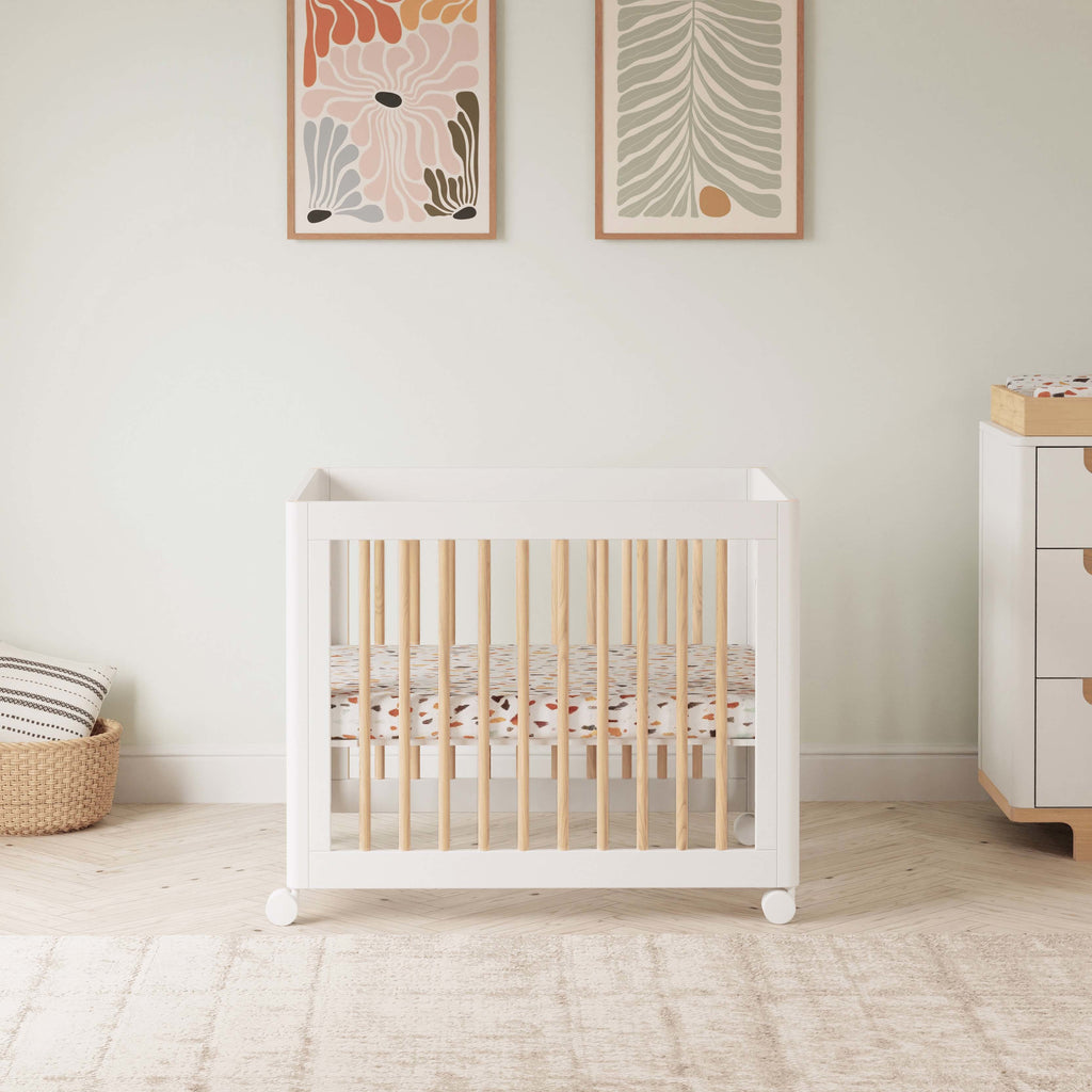 M23401WN,Babyletto,Yuzu 8-in-1 Convertible Crib w/All-Stages Conversion Kits in White/Natural