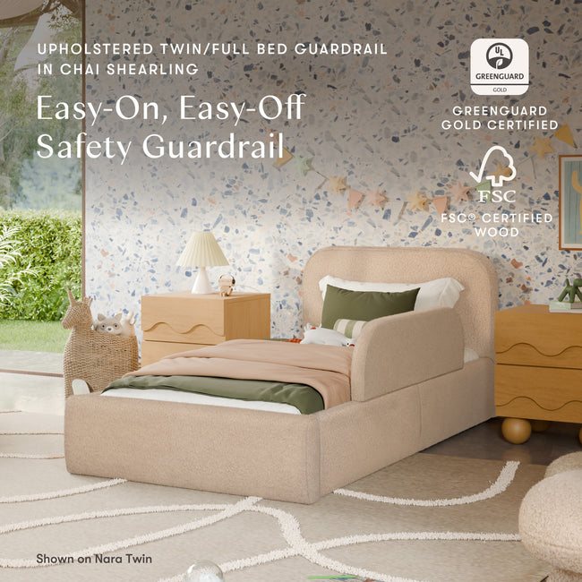 M31399CSG,Babyletto Kids,Upholstered Twin/Full Bed Guardrail in Chai Shearling