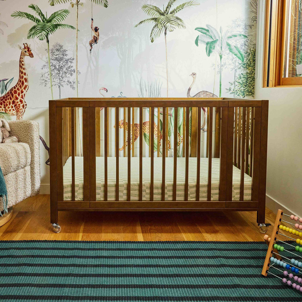 M30880NL,Babyletto,Rolli 9-in-1 Convertible All-Stages® Crib w/ Bassinet & Toddler Bed Kits in Natural Walnut