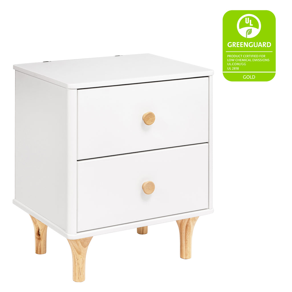 M9060WN,Babyletto,Lolly Nightstand with USB Port in White and Natural