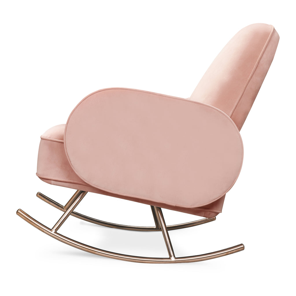 NW17087BPV,Nursery Works,Compass Rocker in Blush Velvet with Rose Gold Legs