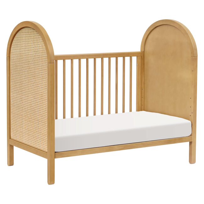 M25601HYNC,Babyletto,Bondi Cane 3-in-1 Convertible Crib w/Toddler Bed Kit in Honey with Natural Cane