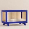 M4201CBTHY,Babyletto,Hudson 3-in-1 Convertible Crib w/Toddler Bed Conversion Kit in Cobalt/Honey