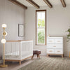 M5801WNX,Babyletto,Scoot 3-in-1 Convertible Crib w/ToddlerBedConversion Kit in White/WashedNatural