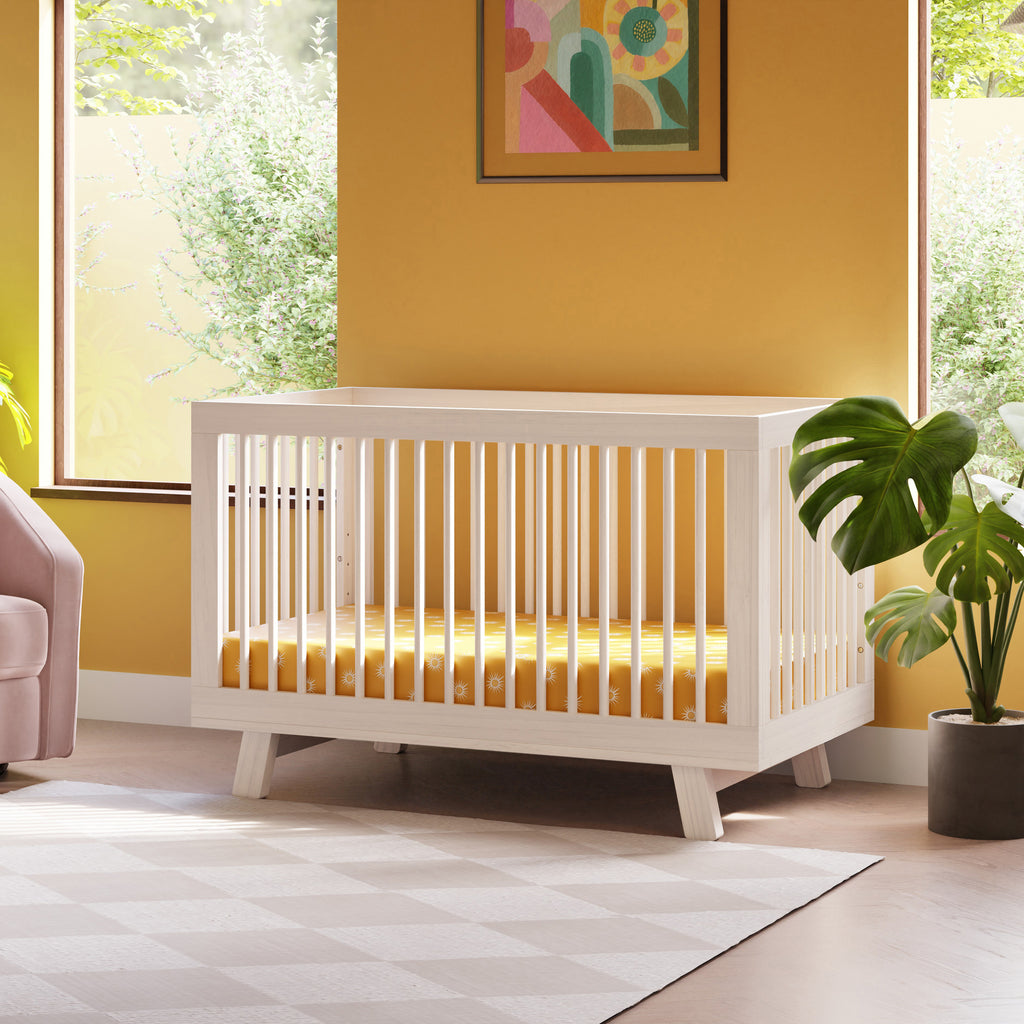 M4201NX,Babyletto,Hudson 3-in-1 Convertible Crib w/Toddler Bed Conversion Kit in Washed Natural