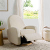 M23188WBLB,Babyletto,Nami Glider Recliner w/ Electronic Control and USB in Ivory Boucle w/Light Wood Base