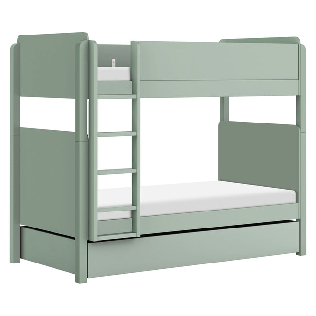 M19173LS,The MDB Family,TipToe Twin Storage Trundle Bed in Light Sage