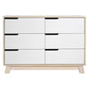 M4216NXW,Babyletto,Hudson 6-Drawer Double Dresser  Assembled in Washed Natural and White