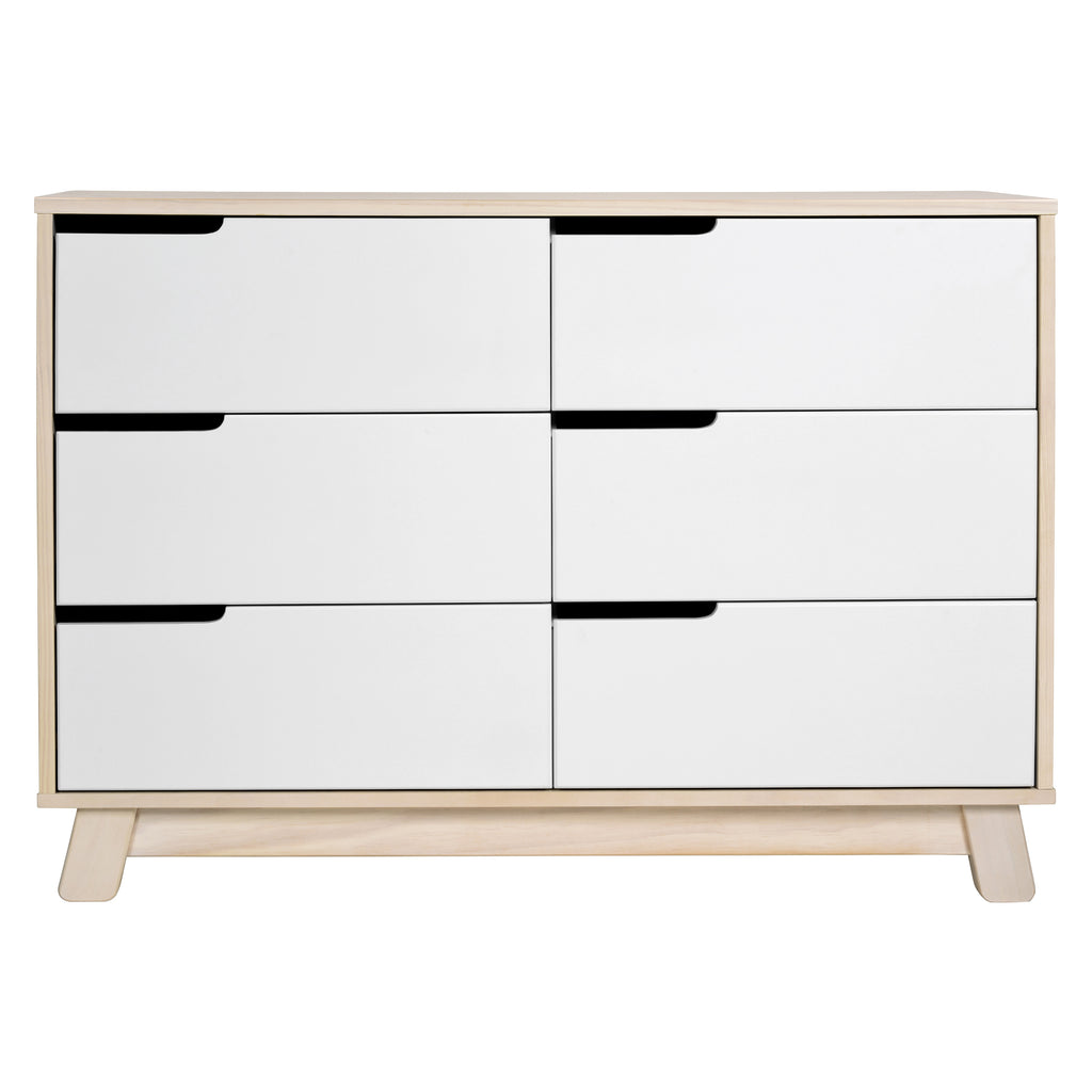 M4216NXW,Babyletto,Hudson 6-Drawer Double Dresser  Assembled in Washed Natural and White