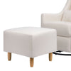 M11287PCMEW,Babyletto,Toco Swivel Glider and Ottoman in Performance Cream Eco-Weave w/Natural Feet