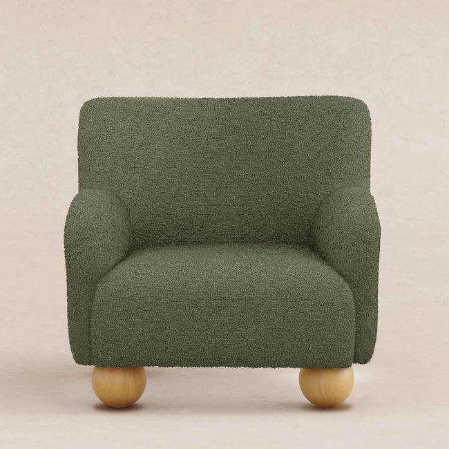 M31903POB,Babyletto Kids,Swoops Kids Chair in Performance Olive Boucle