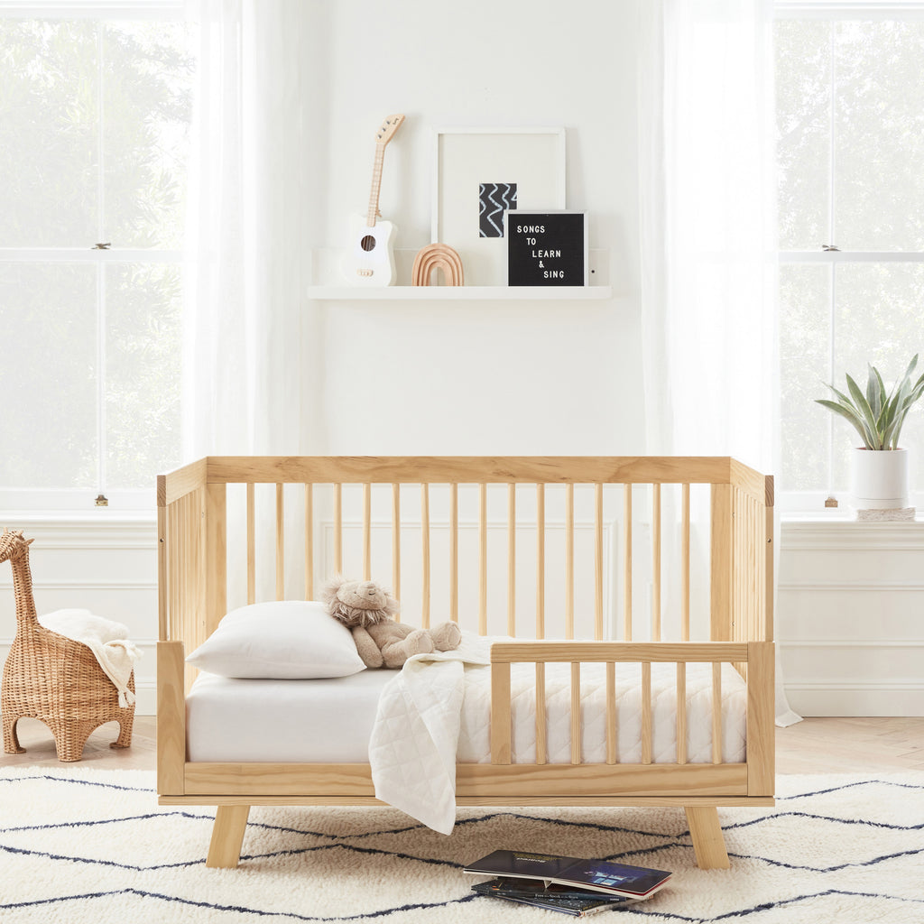 M4201N,Babyletto,Hudson 3-in-1 Convertible Crib w/Toddler Bed Conversion Kit in Natural Finish