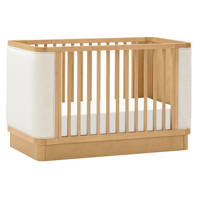 M26201HYWB,Babyletto,Bondi Boucle 4-in-1 Convertible Crib w/ Toddler Bed Kit in Honey with Ivory Boucle