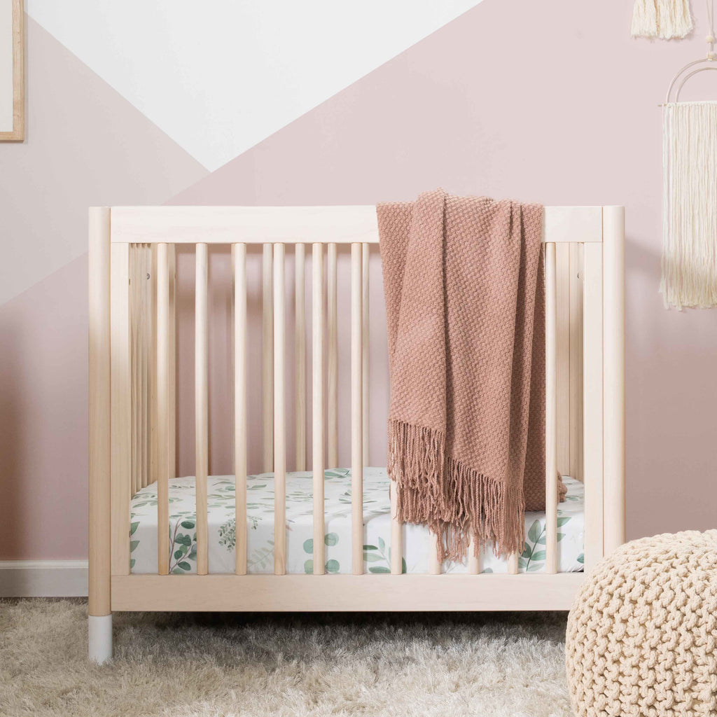 M12998NXW,Babyletto,Gelato 4-in-1 Convertible Mini Crib and Twin bed in Washed Natural Finish w/White Feet