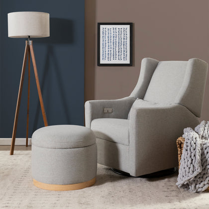 Naka Storage Ottoman in Eco-Performance Fabric | Water Repellent & Stain Resistant