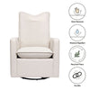 M20987PCMEW,Babyletto,Cali Pillowback Swivel Glider in Performance Cream Eco-Weave