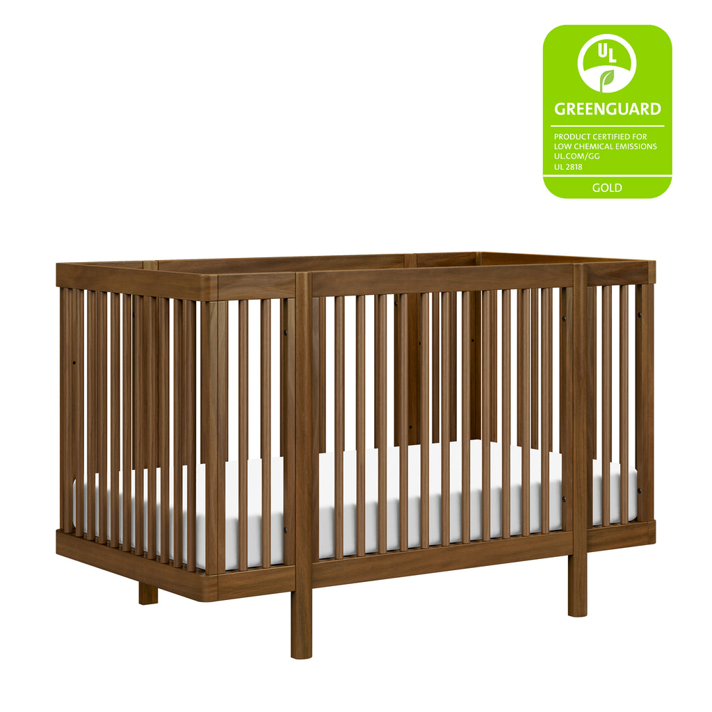 M29880NL,Babyletto,Pogo 8-in-1 Convertible Crib w/All-Stages Conversion Kits in Natural Walnut