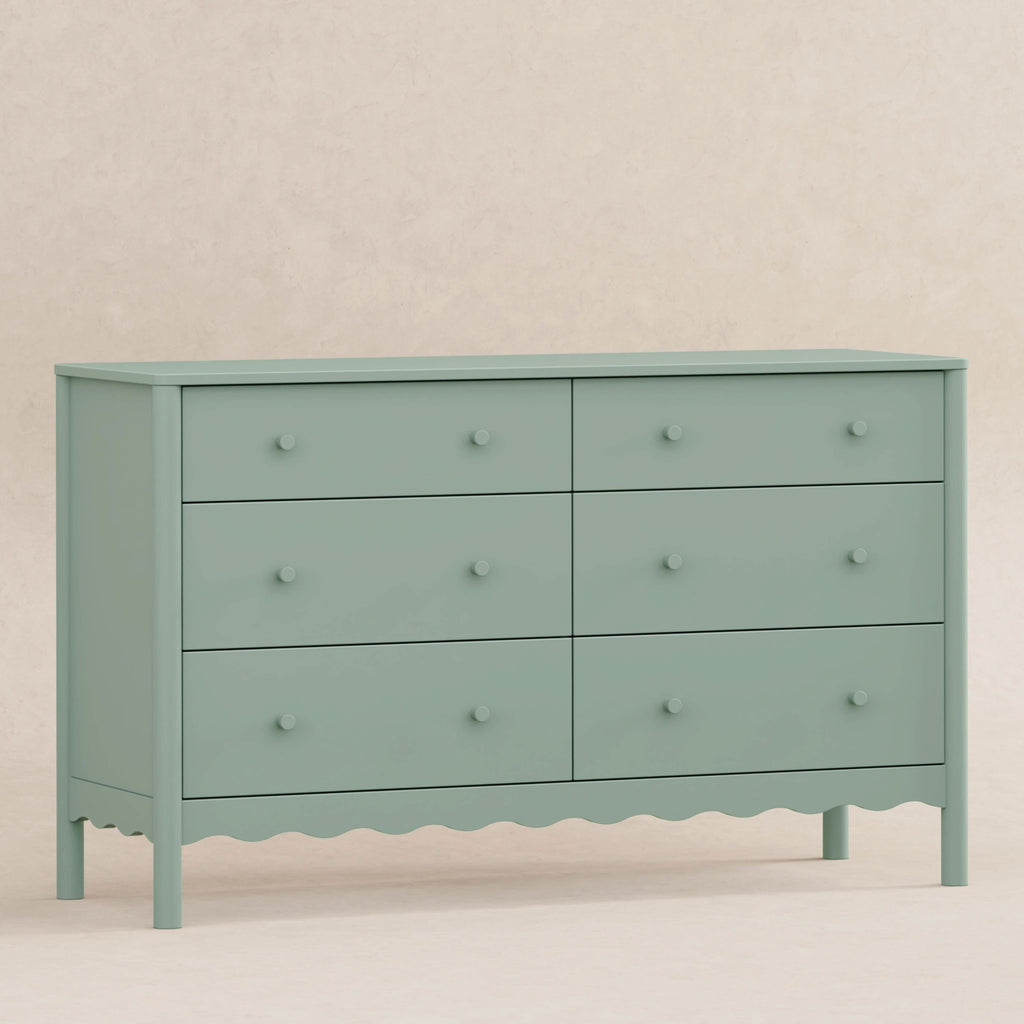 M27916LS,Babyletto,Swell 6-Drawer Assembled Dresser in Light Sage