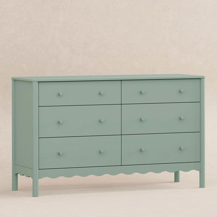 M27916LS,Babyletto,Swell 6-Drawer Assembled Dresser in Light Sage