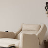 M11283AT,Babyletto,Kiwi Deluxe Power Glider Recliner w/Heat&Massage in Almond Teddy Loop