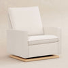 M20984CSHLB,Babyletto,Cali Pillowback Chair and a Half Glider in Chantilly Fleece w/ Light Wood Base