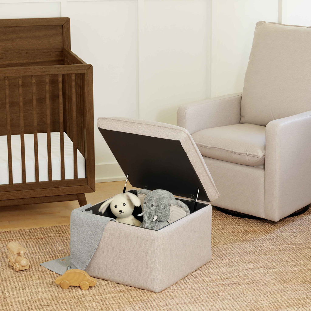 M20985PBEW,Babyletto,Cali Storage Ottoman in Performance Beach Eco-Weave