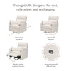 M33988PCMEW,Babyletto,Nori Glider Recliner w/ Electronic Control and USB in Performance Cream Eco-Weave