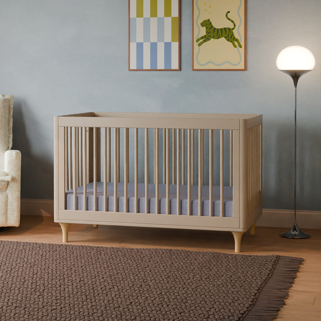 M9001TPEN,Babyletto,Lolly 3-in-1 Convertible Crib w/Toddler Bed Conversion Kit in Taupe/Natural