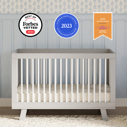 M4201GW,Babyletto,Hudson 3-in-1 Convertible Crib w/Toddler Bed Conversion Kit in Grey/White