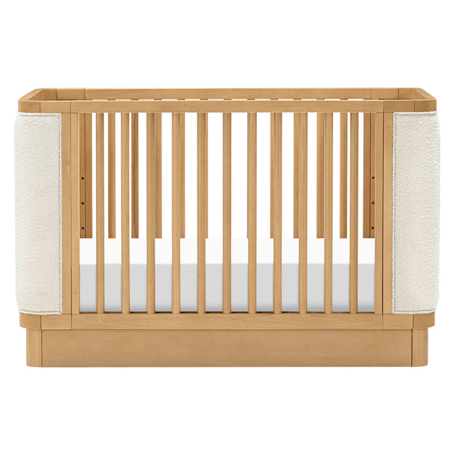 M26201HYWB,Babyletto,Bondi Boucle 4-in-1 Convertible Crib w/ Toddler Bed Kit in Honey with Ivory Boucle