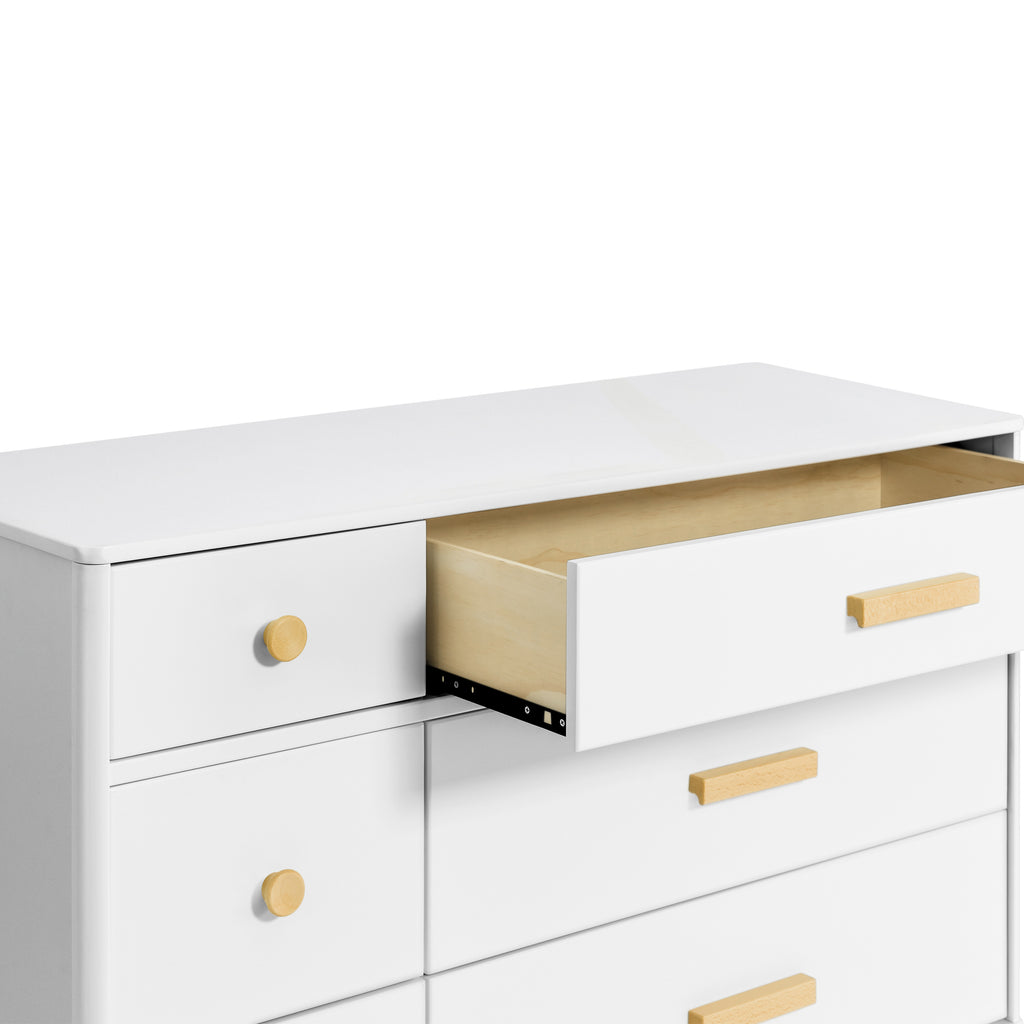 M9016WN,Babyletto,Lolly 6-Drawer Double Dresser  Assembled in White/Natural