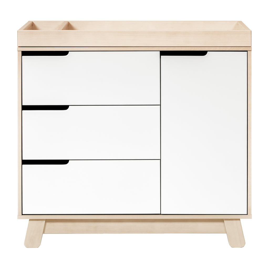 M4223NXW,Babyletto,Hudson 3-Drawer Changer Dresser w/Removable Changing Tray in WashedNatural/White