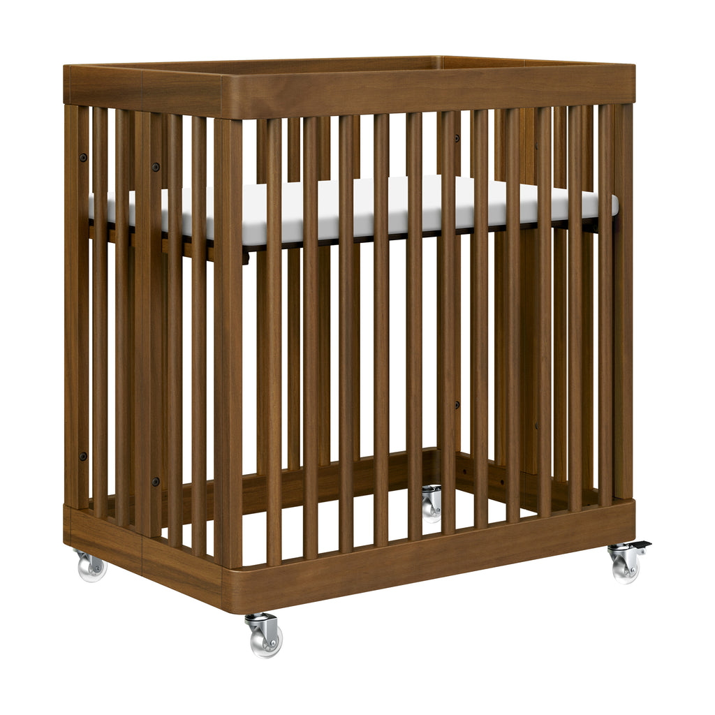 M29880NL,Babyletto,Pogo 8-in-1 Convertible Crib w/All-Stages Conversion Kits in Natural Walnut