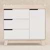 M4223NXW,Babyletto,Hudson 3-Drawer Changer Dresser w/Removable Changing Tray in WashedNatural/White