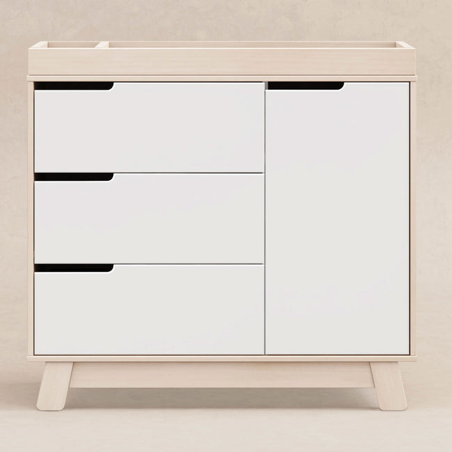 M4223NXW,Babyletto,Hudson 3-Drawer Changer Dresser w/Removable Changing Tray in WashedNatural/White