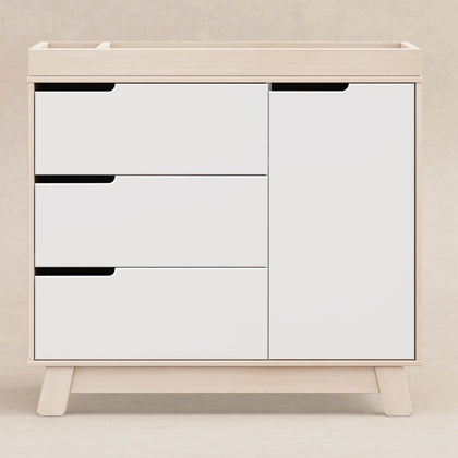 M4223NXW,Babyletto,Hudson 3-Drawer Changer Dresser w/Removable Changing Tray in WashedNatural/White