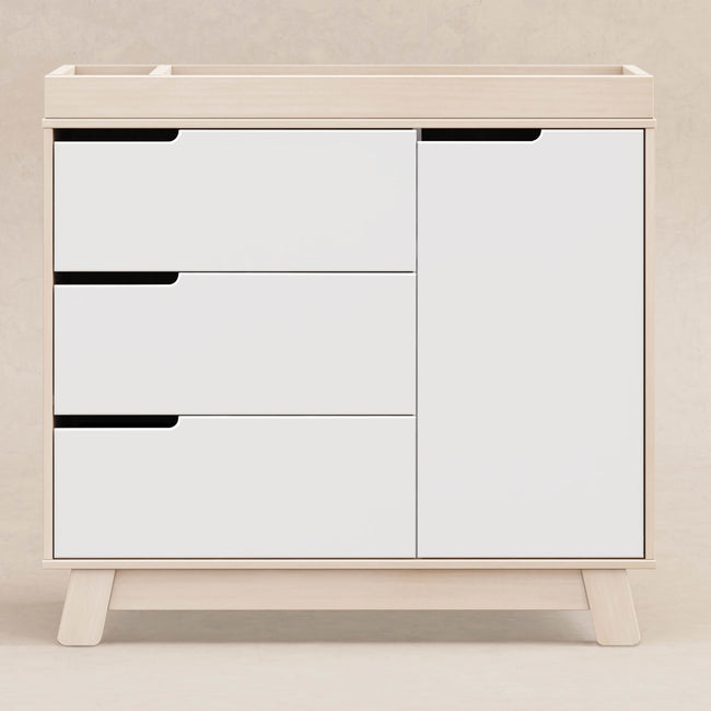 M4223NXW,Babyletto,Hudson 3-Drawer Changer Dresser w/Removable Changing Tray in WashedNatural/White