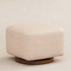 M26385CSGDB,Babyletto,Kiwi Gliding Ottoman in Chai Shearling with Dark Wood Base