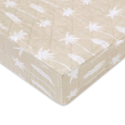 Quilted Changing Pad Cover in GOTS Certified Organic Muslin Cotton