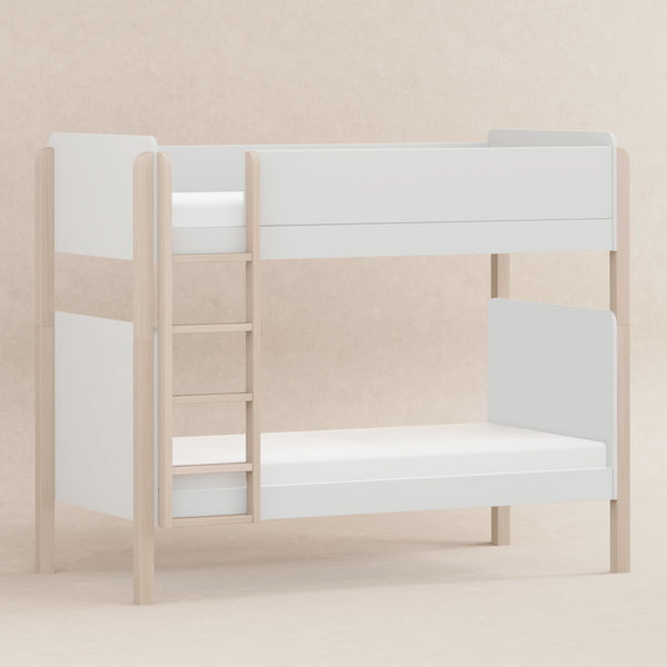 M18494WNX,Babyletto,TipToe Bunk Bed in White and Washed Natural