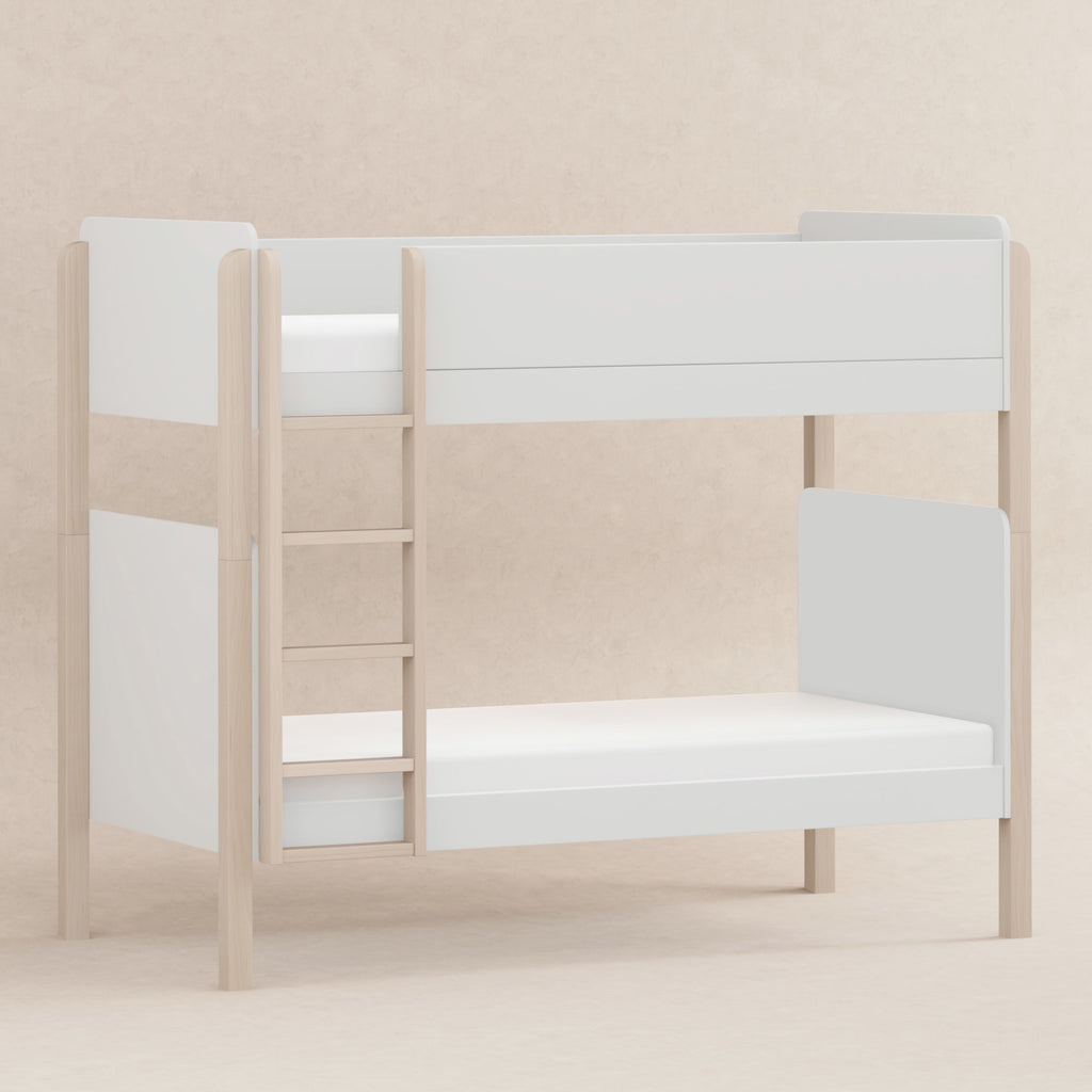 M18494WNX,Babyletto,TipToe Bunk Bed in White and Washed Natural