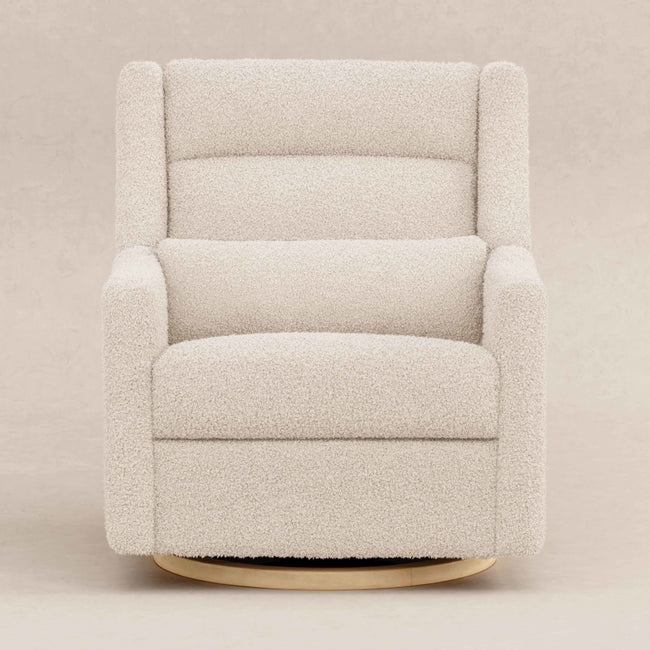 M11278ATLB,Babyletto,Kiwi Plus Chair and a Half Power Glider Recliner in Almond Teddy Loop w/ Light Wood Base