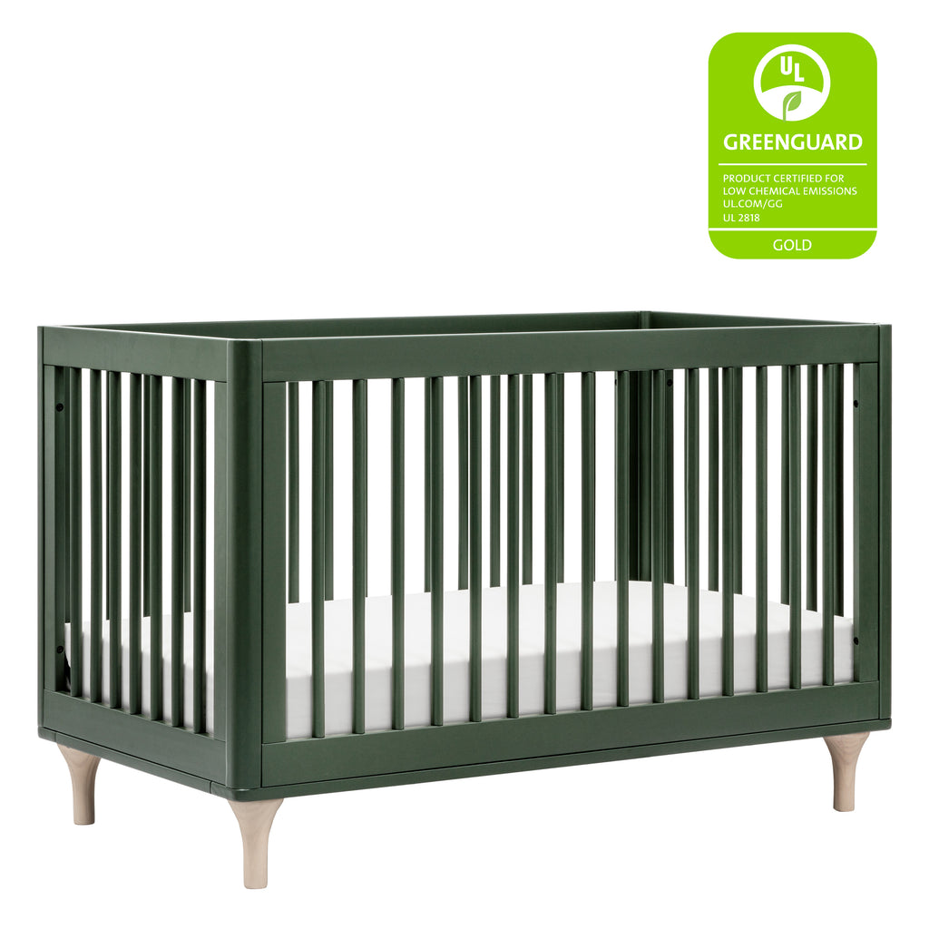 M9001FRGRNX,Babyletto,Lolly 3-in-1 Convertible Crib w/Toddler Conversion  Forest Green/Washed Natural