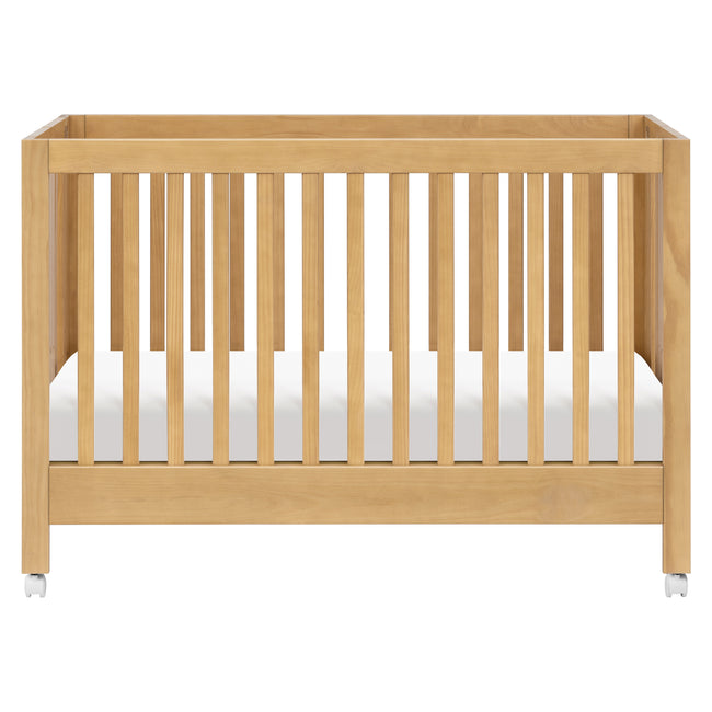 M6601HY,Babyletto,Maki Full-Size Folding Crib w/ Toddler Bed Conversion Kit in Honey